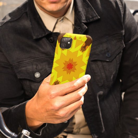 Retro Mandala Oranje en geel Case-Mate iPhone Case