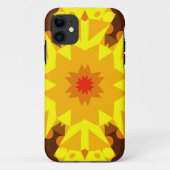 Retro Mandala Oranje en geel Case-Mate iPhone Case (Achterkant)