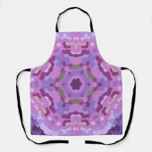 Retro Mandala Paarse roze en blauw Schort (Voorkant)