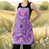 Retro Mandala Paarse roze en blauw Schort