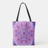 Retro Mandala Paarse roze en blauw Tote Bag (Achterkant)