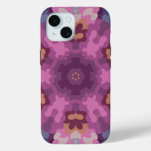 Retro Mandala Paarse Roze en Sinaasappel Case-Mate iPhone Case (Achterkant)