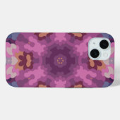 Retro Mandala Paarse Roze en Sinaasappel Case-Mate iPhone Case (Achterkant (horizontaal))