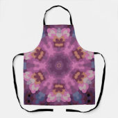 Retro Mandala Paarse Roze en Sinaasappel Schort (Voorkant)