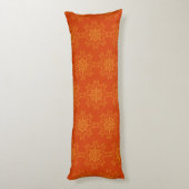 Retro Mandala Papaya Body Pillow Lichaamskussen (Achterkant (Verticaal))