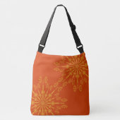 Retro Mandala Papaya Crossbody Bag Tas (Voorkant)