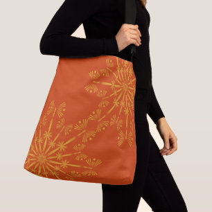 Retro Mandala Papaya Crossbody Bag Tas