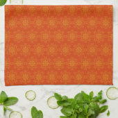 Retro Mandala Papaya Kitchen Towel Theedoek (Gevouwen)