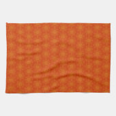 Retro Mandala Papaya Kitchen Towel Theedoek (Horizontaal)