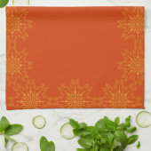 Retro Mandala Papaya Kitchen Towel Theedoek (Gevouwen)