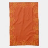 Retro Mandala Papaya Kitchen Towel Theedoek (Verticaal)