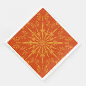 Retro Mandala Papaya Paper Napkins Servet (Hoek)