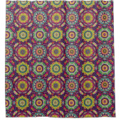 Retro Mandala Patroon Douchegordijn (Voorkant)