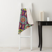Retro Mandala Patroon Sherpa Deken (In situ)