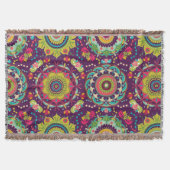 Retro Mandala Pattern Deken (Voorkant)