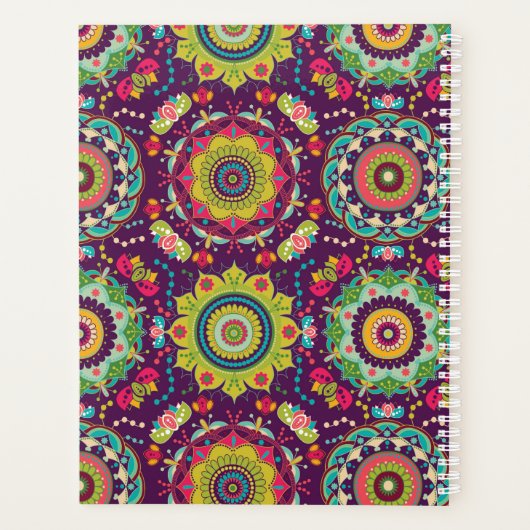 Retro Mandala Pattern Gepersonaliseerd Planner (Achterkant)