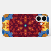 Retro Mandala Rood Blauw en Geel Case-Mate iPhone Case (Achterkant (horizontaal))