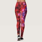 Retro Mandala rood en Paarse Leggings (Achterkant)