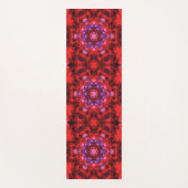 Retro Mandala rood en Paarse Yogamat (Voorkant)
