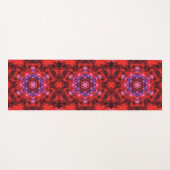 Retro Mandala rood en Paarse Yogamat (Voorkant (horizontaal))