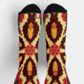 Retro Mandala rood Sinaasappel en bruin Sokken (Top)