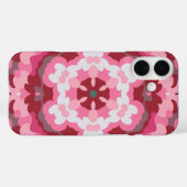 Retro Mandala Roze Rood en Wit Case-Mate iPhone Case (Achterkant (horizontaal))