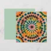 Retro Mandala Tie Dye Kaart (Voorkant / Achterkant)