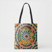 Retro Mandala Tie Dye Tote Bag (Voorkant)