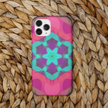 Retro Mandala - ventilatorroze blauw en Paars