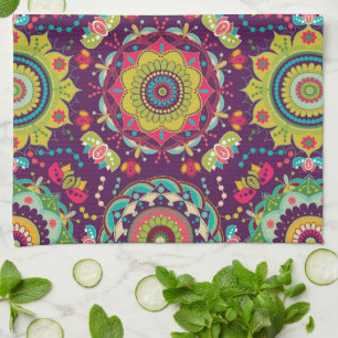 Retro Mandala's Patroon Theedoek