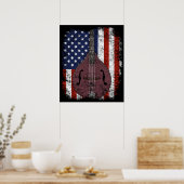 Retro Mandolin Gift  Country Music American Poster (Keuken)