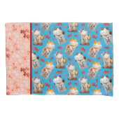 Retro Maneki Neko Japans Waving Lucky Cat Koi Kussensloop (Voorkant-Links)