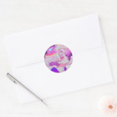 Retro Manga Hair Flip Ronde Sticker (Envelop)