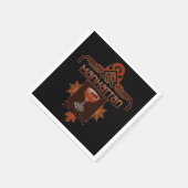 Retro Manhattan Cocktail Illustratie Servet (Hoek)