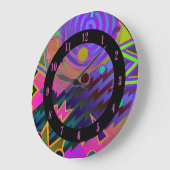 Retro Mania 80's Abstracte wandklok (Hoek)