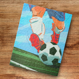 Retro Mannelijke voetballer Legs & Ball Sports The Legpuzzel