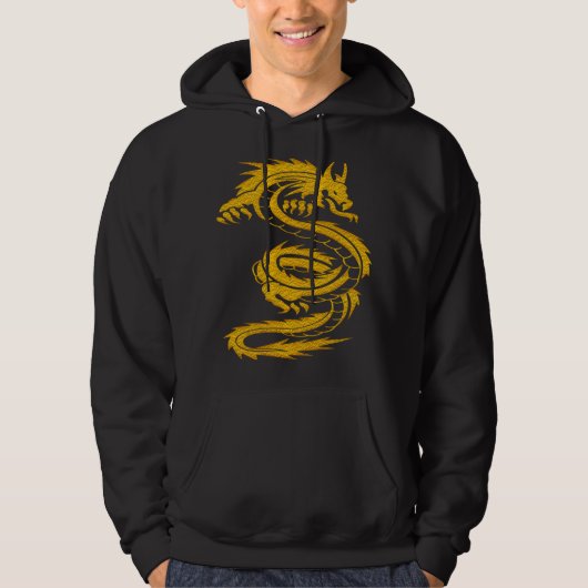 Retro  Mannen grafische drakenhoodie Hoodie (Voorkant)
