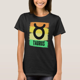 Retro Mannen Taurus Zodiac Birthday May April Gebo T-shirt