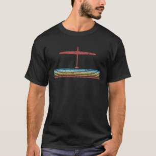 Retro-Mannen voor het aanleggen van zweefvliegtuig T-shirt