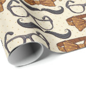 Retro Mannenpatroon Cadeaupapier (Rol Hoek)