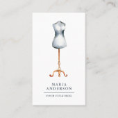 Retro Mannequin Dress Form Mode Stylist Visitekaartje (Voorkant)