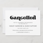  retro manuscript Geannuleerde gebeurtenisaankondi Kaart (Voorkant)