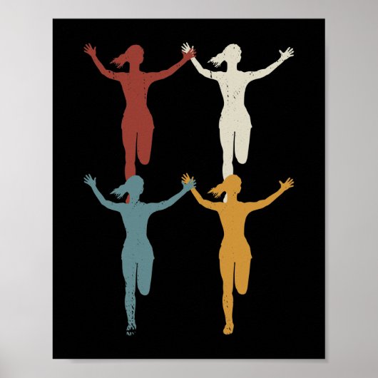 Retro Marathon, Trail running Poster (Voorkant)