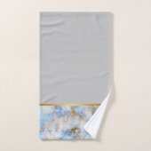 RETRO MARBLE ABSTRACT BLUE GRAY BATHROOM TOWEL SET BAD HANDDOEK (Handdoek)