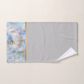RETRO MARBLE ABSTRACT BLUE GRAY BATHROOM TOWEL SET BAD HANDDOEK (Handdoek)
