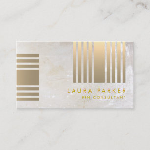 Retro Marble Gold Geometrical Finance Construction Visitekaartje