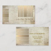 Retro Marble Gold Geometrical Finance Construction Visitekaartje (Voorkant / Achterkant)