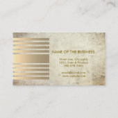 Retro Marble Gold Geometrical Finance Construction Visitekaartje (Achterkant)
