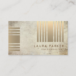 Retro Marble Gold Geometrical Finance Construction Visitekaartje