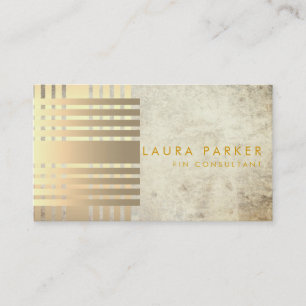 Retro Marble Gold Geometrical Finance Construction Visitekaartje